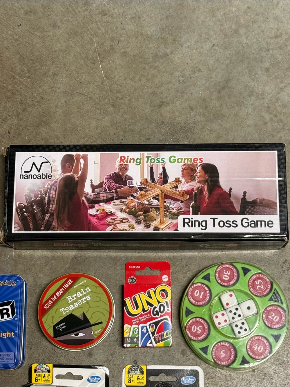 NEW Games!  Ring toss, LCR, Brain Teasers, Sorry, UNO, Simon, Yam Slam - Picture 8 of 16